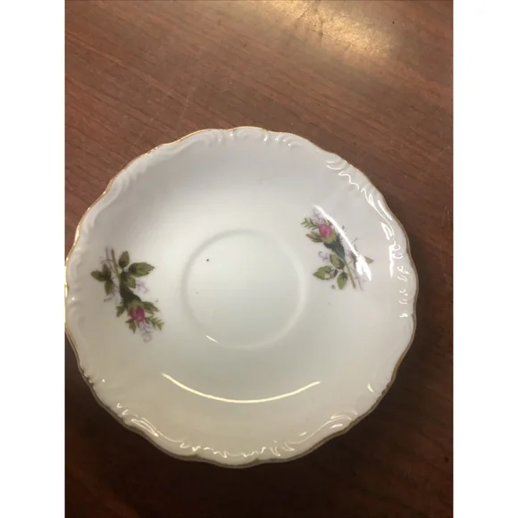 Vintage Rose Footed Cup & Saucer Set BEX1 by BETSONS 2 1/4” - Picture 4 of 7